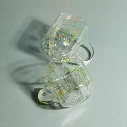 Floral Print Glass Mug and Tumbler, 17 oz Each, view 5