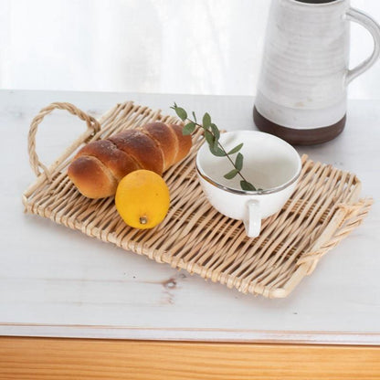 Woven Rattan Serving Tray, Round or Rectangular, view 5