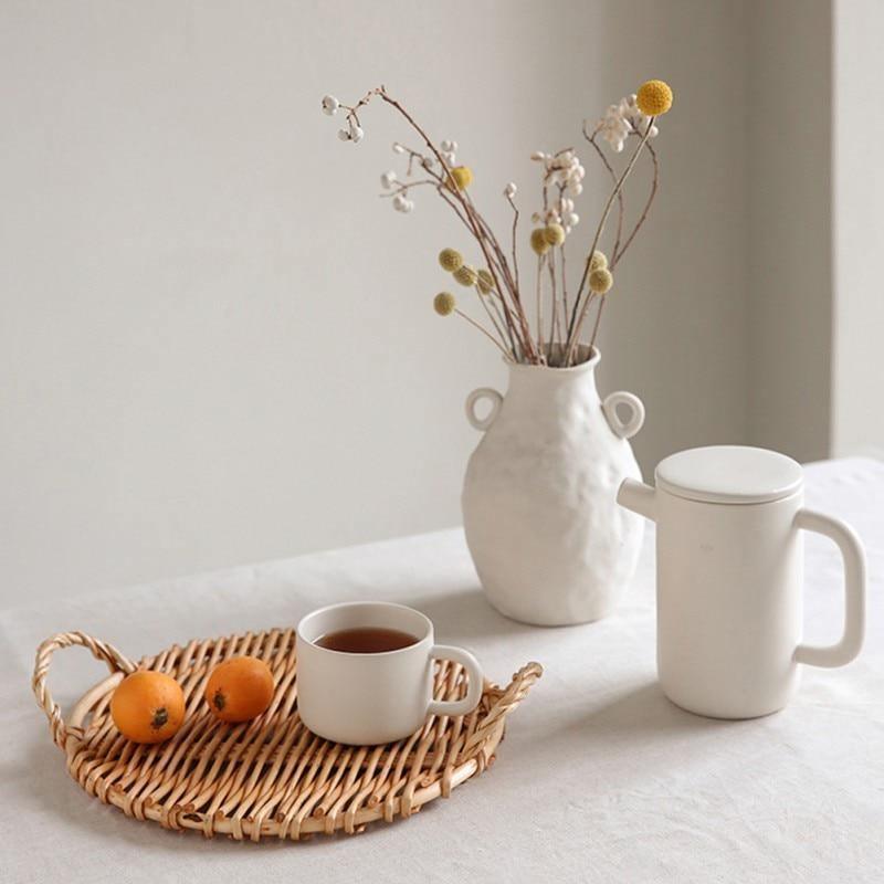 Woven Rattan Serving Tray, Round or Rectangular, view 4
