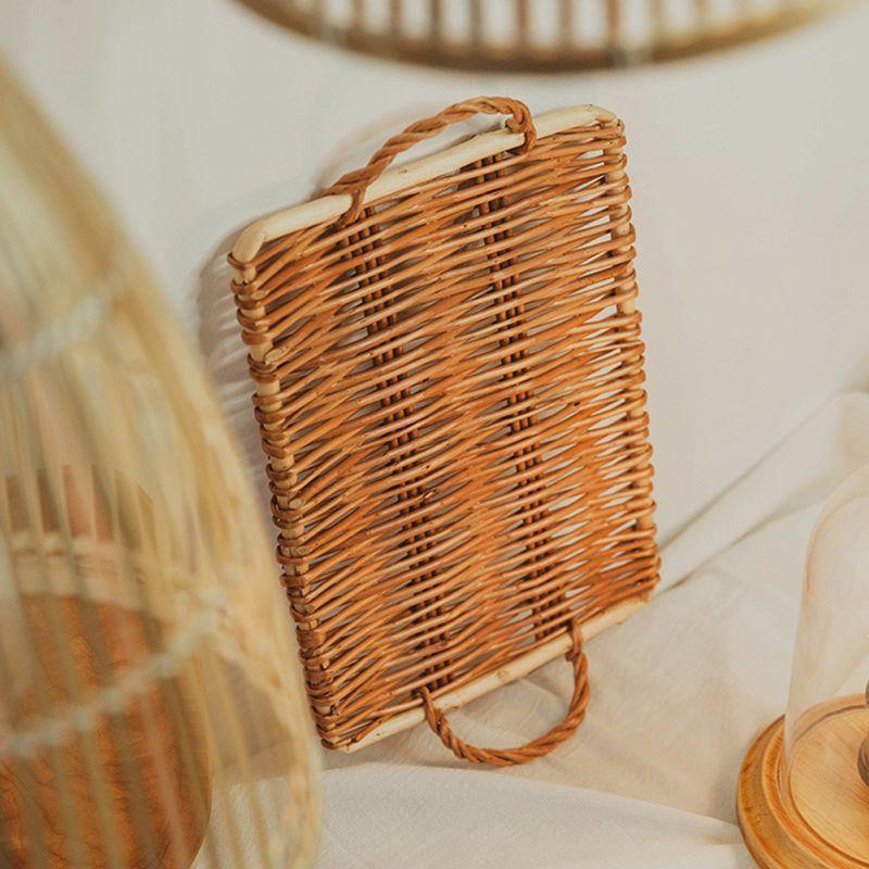 Woven Rattan Serving Tray, Round or Rectangular, view 8