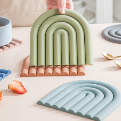 Rainbow Arch Silicone Coaster Mat, 5.9 in, view 9