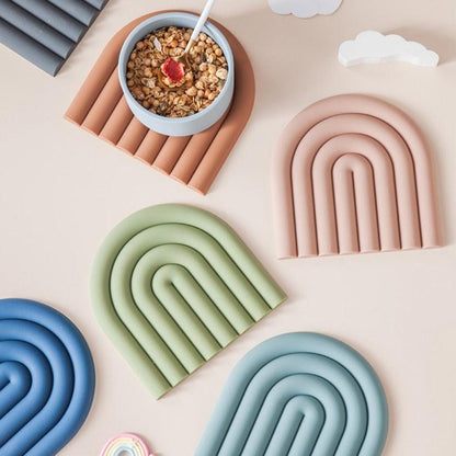 Rainbow Arch Silicone Coaster Mat, 5.9 in, view 16