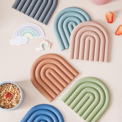 Rainbow Arch Silicone Coaster Mat, 5.9 in, view 4