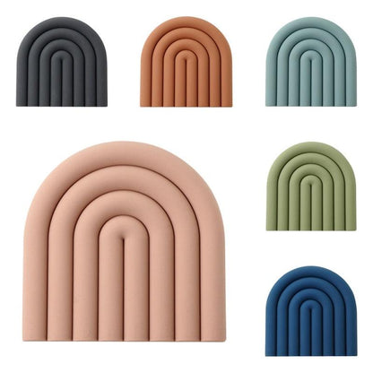Rainbow Arch Silicone Coaster Mat, 5.9 in, view 3