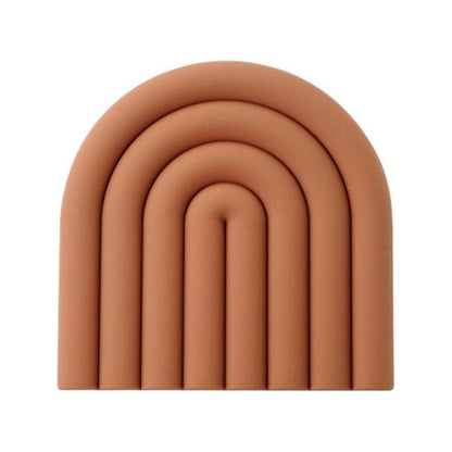Rainbow Arch Silicone Coaster Mat, 5.9 in, view 5