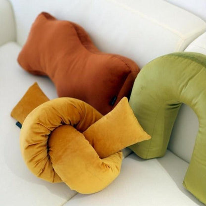 Velvet Retro Shape Cushions: U, Wave and Knot Strip