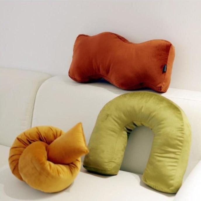 Velvet Retro Shape Cushions: U, Wave and Knot Strip, view 12