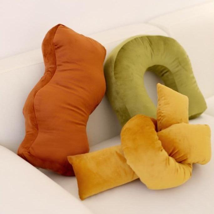 Velvet Retro Shape Cushions: U, Wave and Knot Strip, view 11