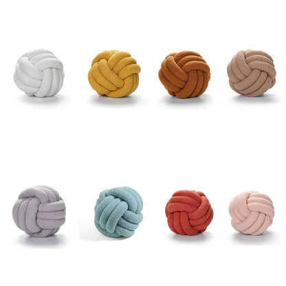 Braided Knot Cotton Fleece Throw Pillow, Two Sizes, view 17