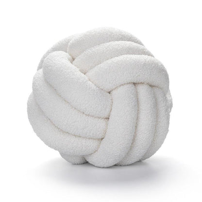 Braided Knot Cotton Fleece Throw Pillow, Two Sizes, view 9
