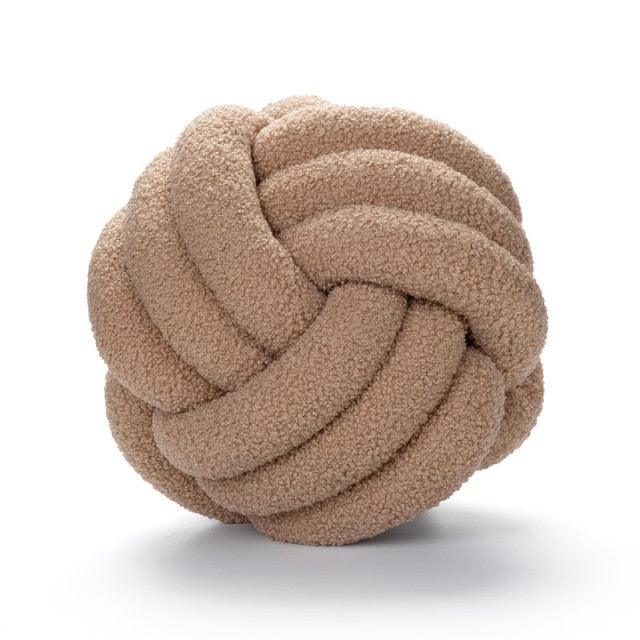Braided Knot Cotton Fleece Throw Pillow, Two Sizes, view 14
