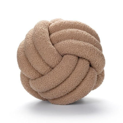 Braided Knot Cotton Fleece Throw Pillow, Two Sizes, view 14