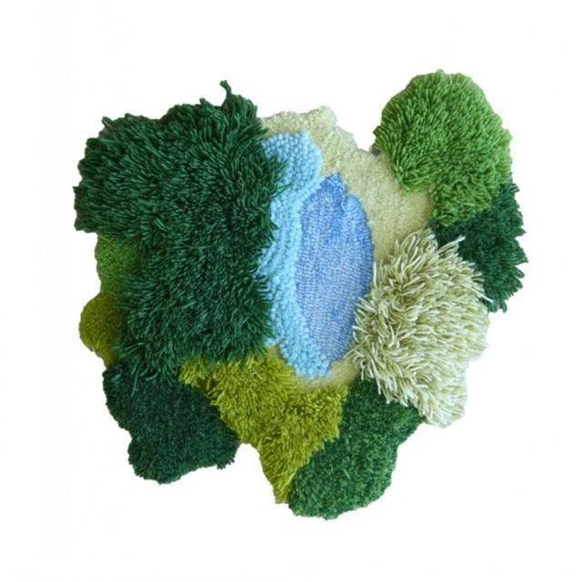 Hand Made Wool Area Rug and Wall Hanging, Mixed Pile, view 3