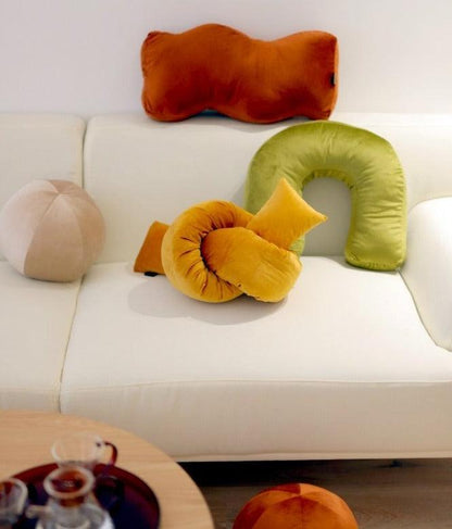 Velvet Retro Shape Cushions: U, Wave and Knot Strip, view 9