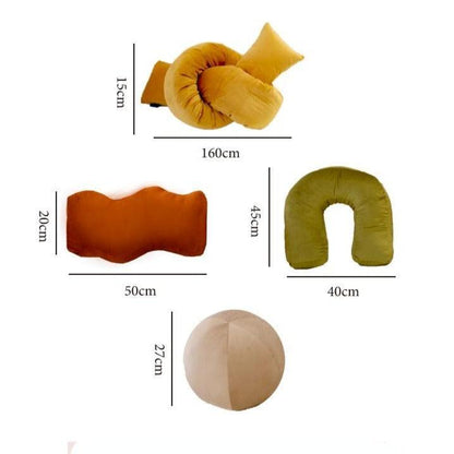 Velvet Retro Shape Cushions: U, Wave and Knot Strip, view 17