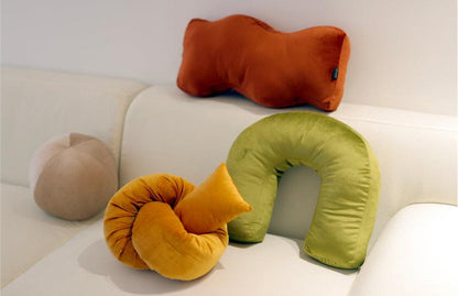 Velvet Retro Shape Cushions: U, Wave and Knot Strip, view 13