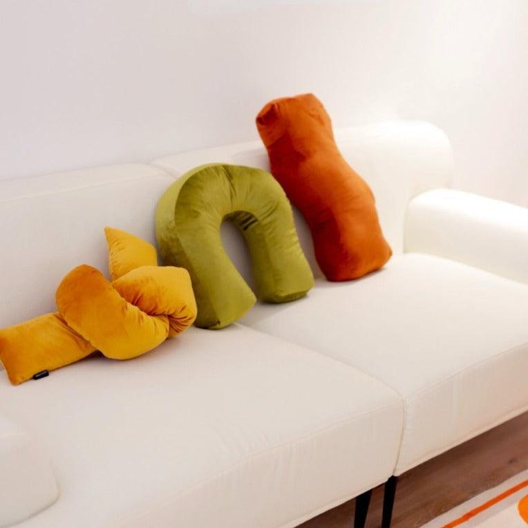 Velvet Retro Shape Cushions: U, Wave and Knot Strip, view 15
