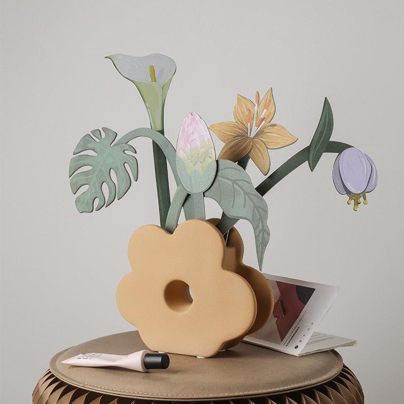 Paper Flower Bouquet, Six Double-Sided Cardstock Stems, view 9