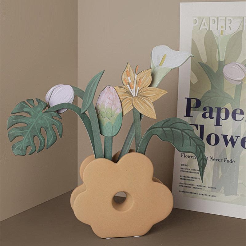 Paper Flower Bouquet, Six Double-Sided Cardstock Stems, view 5