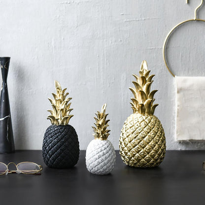 Glossy Resin Pineapple Ornament, Three Sizes