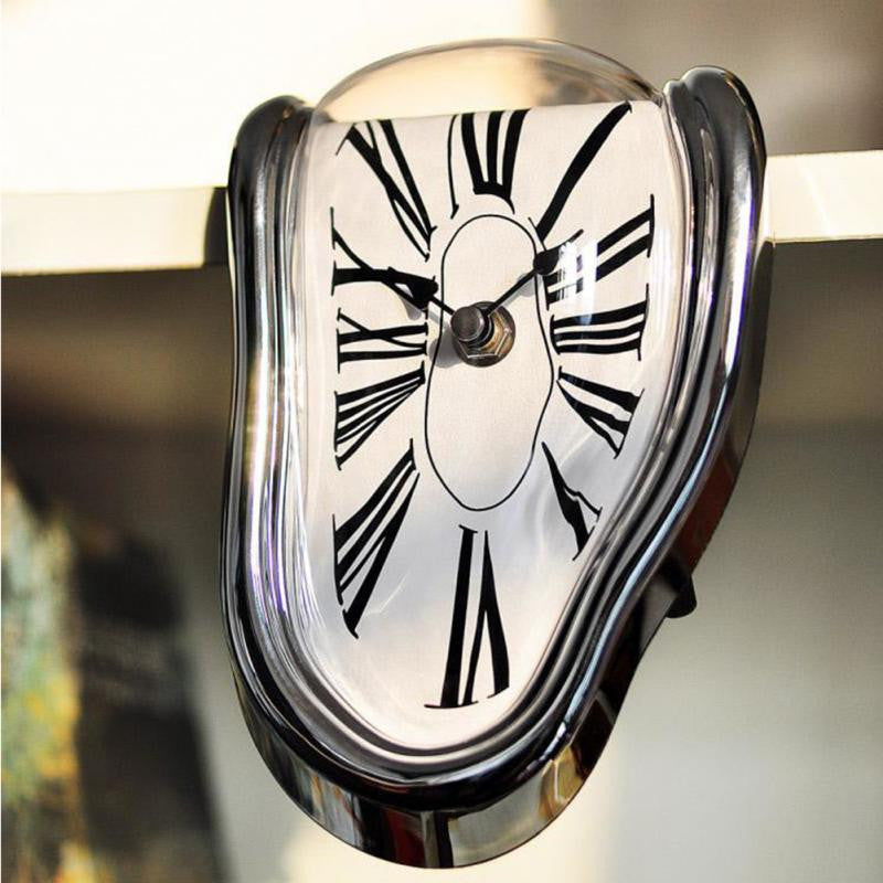 Surrealist Melting Clock, Drapes Over a Shelf Edge, view 3