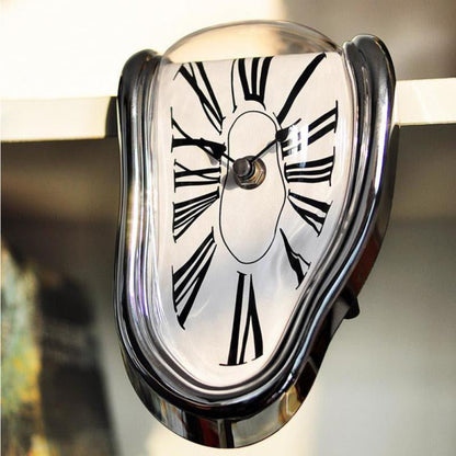 Surrealist Melting Clock, Drapes Over a Shelf Edge, view 3