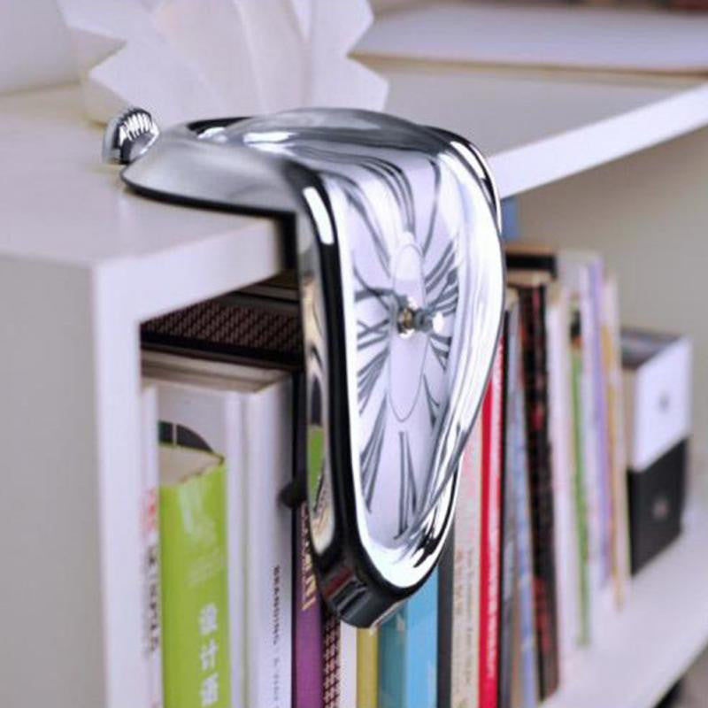 Surrealist Melting Clock, Drapes Over a Shelf Edge, view 5