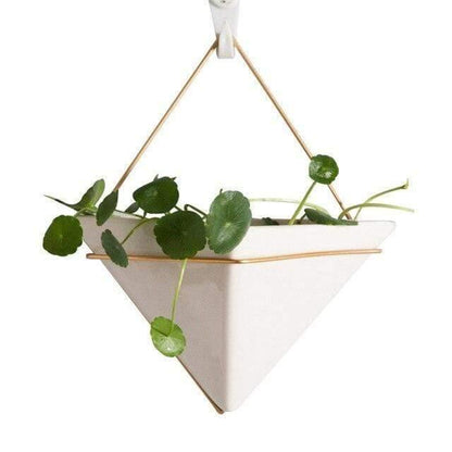 Hanging Geometric Wall Planter, Hexagon or Triangle, view 4