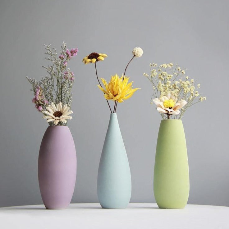 Small Pastel Ceramic Vase for Cut Flowers