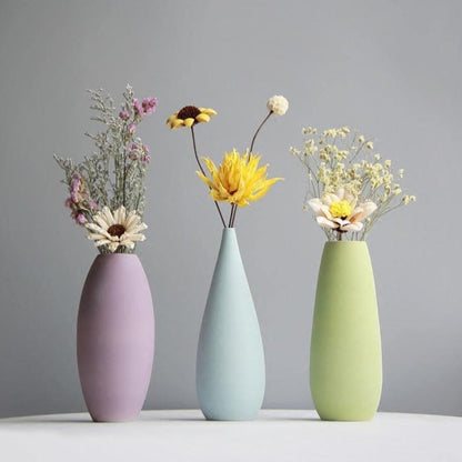 Small Pastel Ceramic Vase for Cut Flowers