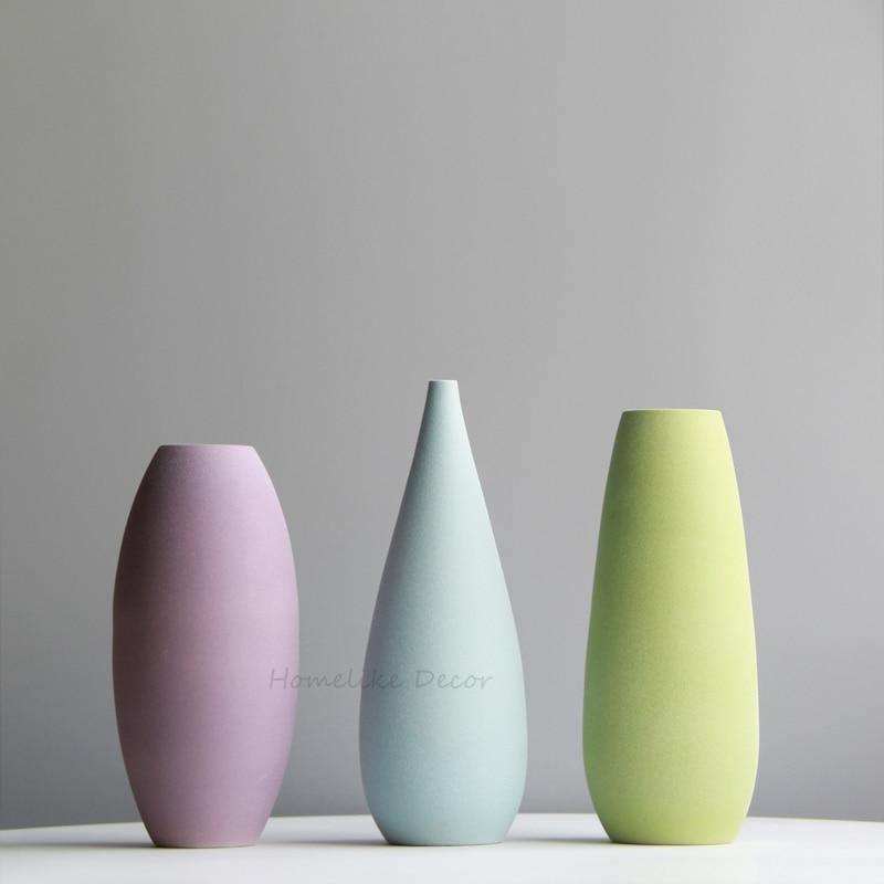 Small Pastel Ceramic Vase for Cut Flowers, view 2