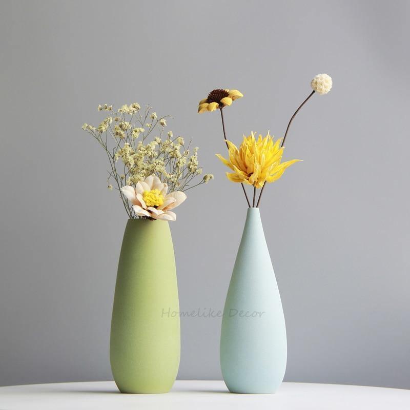 Small Pastel Ceramic Vase for Cut Flowers, view 3