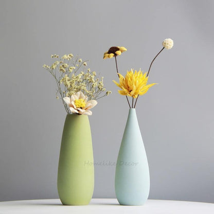 Small Pastel Ceramic Vase for Cut Flowers, view 3