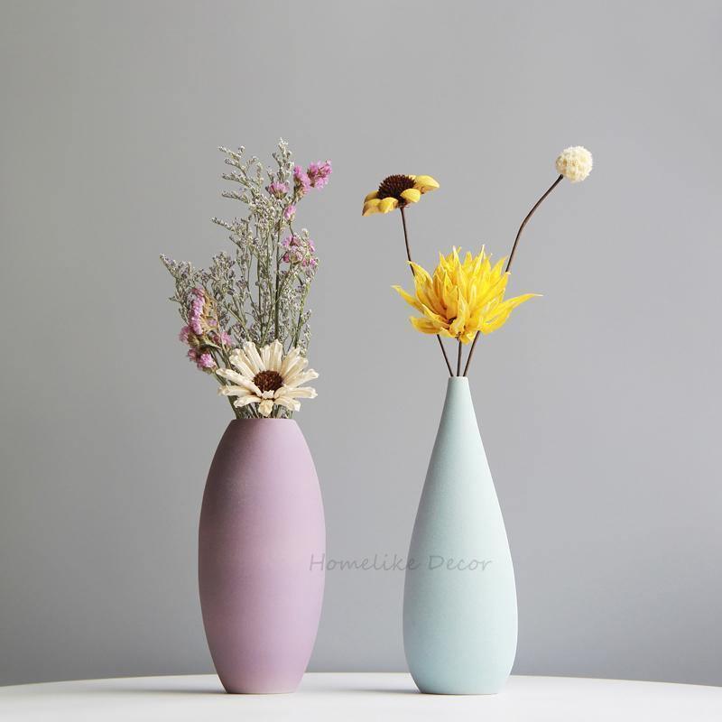 Small Pastel Ceramic Vase for Cut Flowers, view 4
