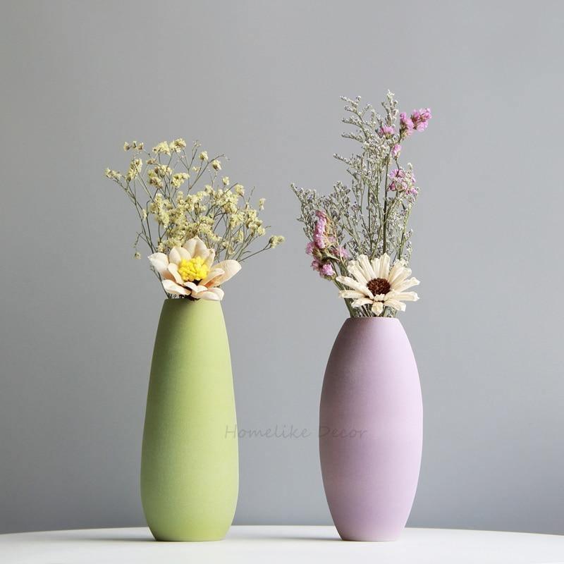 Small Pastel Ceramic Vase for Cut Flowers, view 7