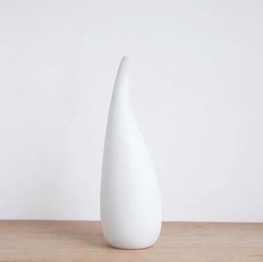 White Porcelain Water Drop Vase in Three Heights, view 7