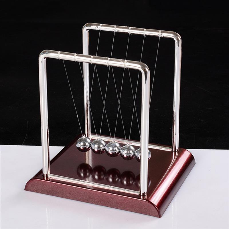 Mini Newton's Cradle Desk Toy in Steel, view 5