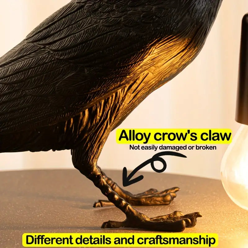 Raven Bird Lamp, Table or Wall Mounted, 12 in, view 3