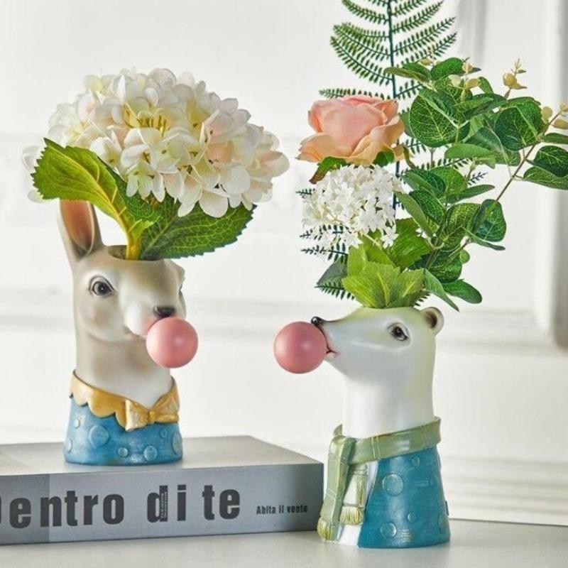 Bubblegum Animal Bust Vase in Five Styles, view 15