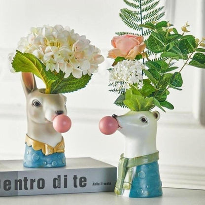 Bubblegum Animal Bust Vase in Five Styles, view 15