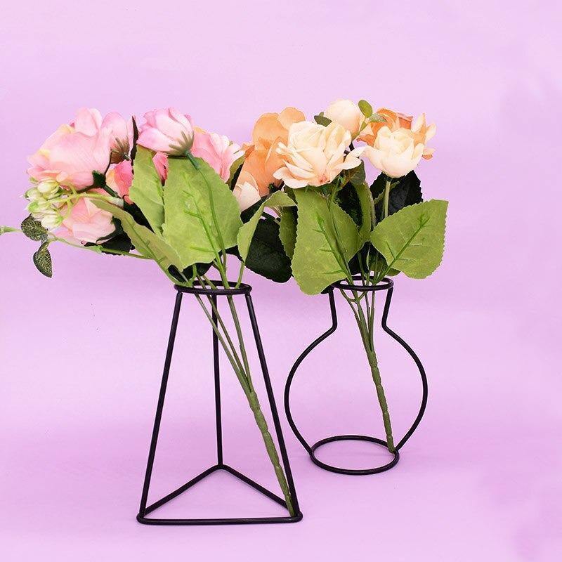 Minimal Iron Wire Vase Stand, Eight Styles, view 10