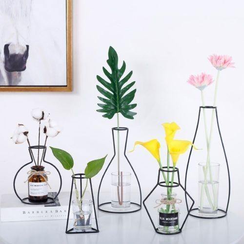 Minimal Iron Wire Vase Stand, Eight Styles, view 5