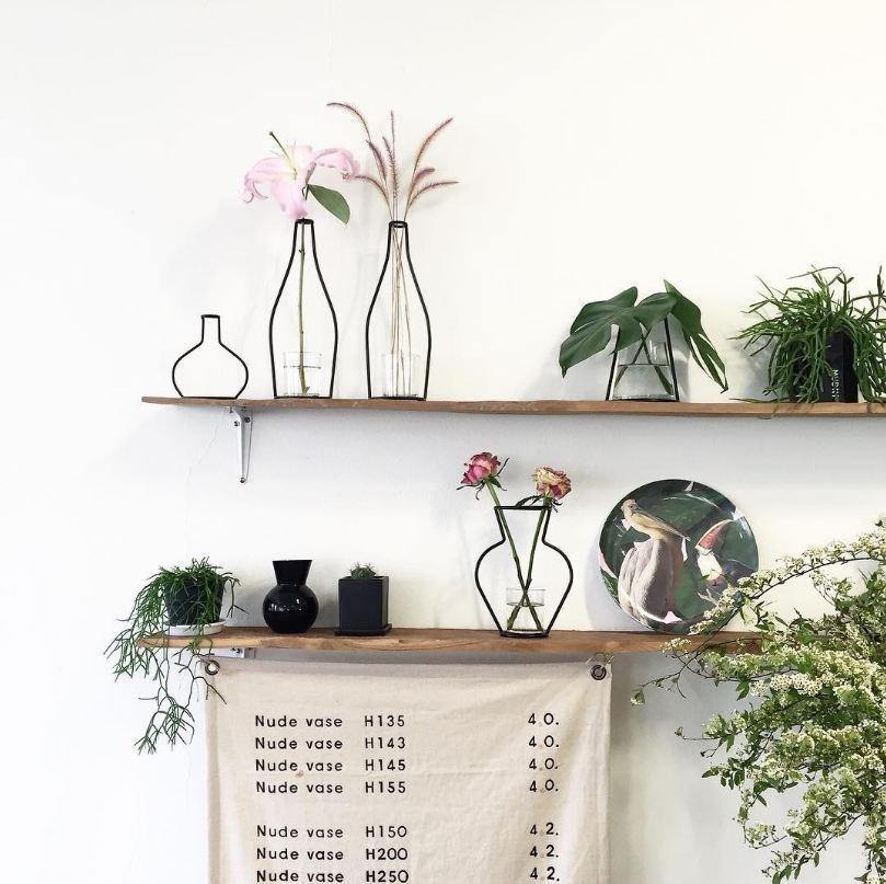 Minimal Iron Wire Vase Stand, Eight Styles, view 12