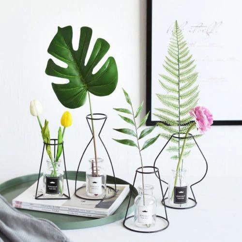 Minimal Iron Wire Vase Stand, Eight Styles, view 3