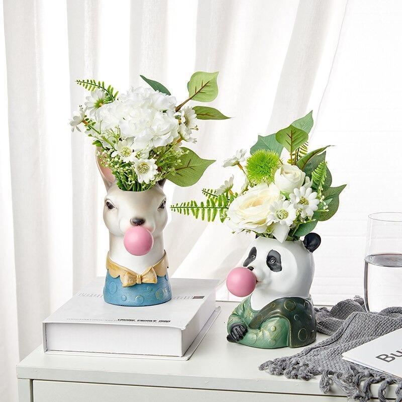 Bubblegum Animal Bust Vase in Five Styles, view 4