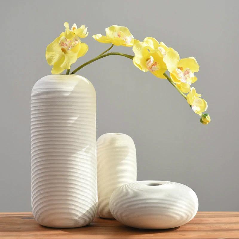 Off White Ceramic Vase, Six Shapes to Choose From, view 5