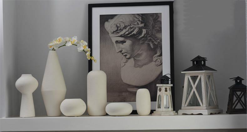 Off White Ceramic Vase, Six Shapes to Choose From, view 6