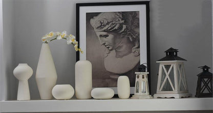 Off White Ceramic Vase, Six Shapes to Choose From, view 6
