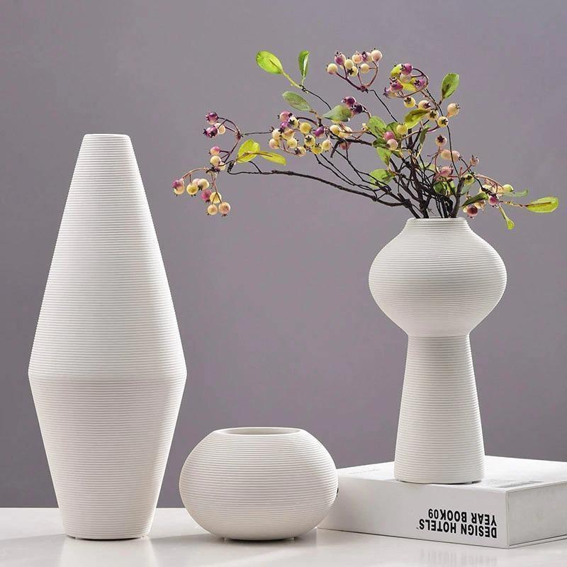 Off White Ceramic Vase, Six Shapes to Choose From, view 3