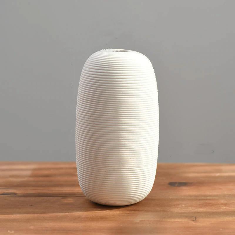 Off White Ceramic Vase, Six Shapes to Choose From, view 10